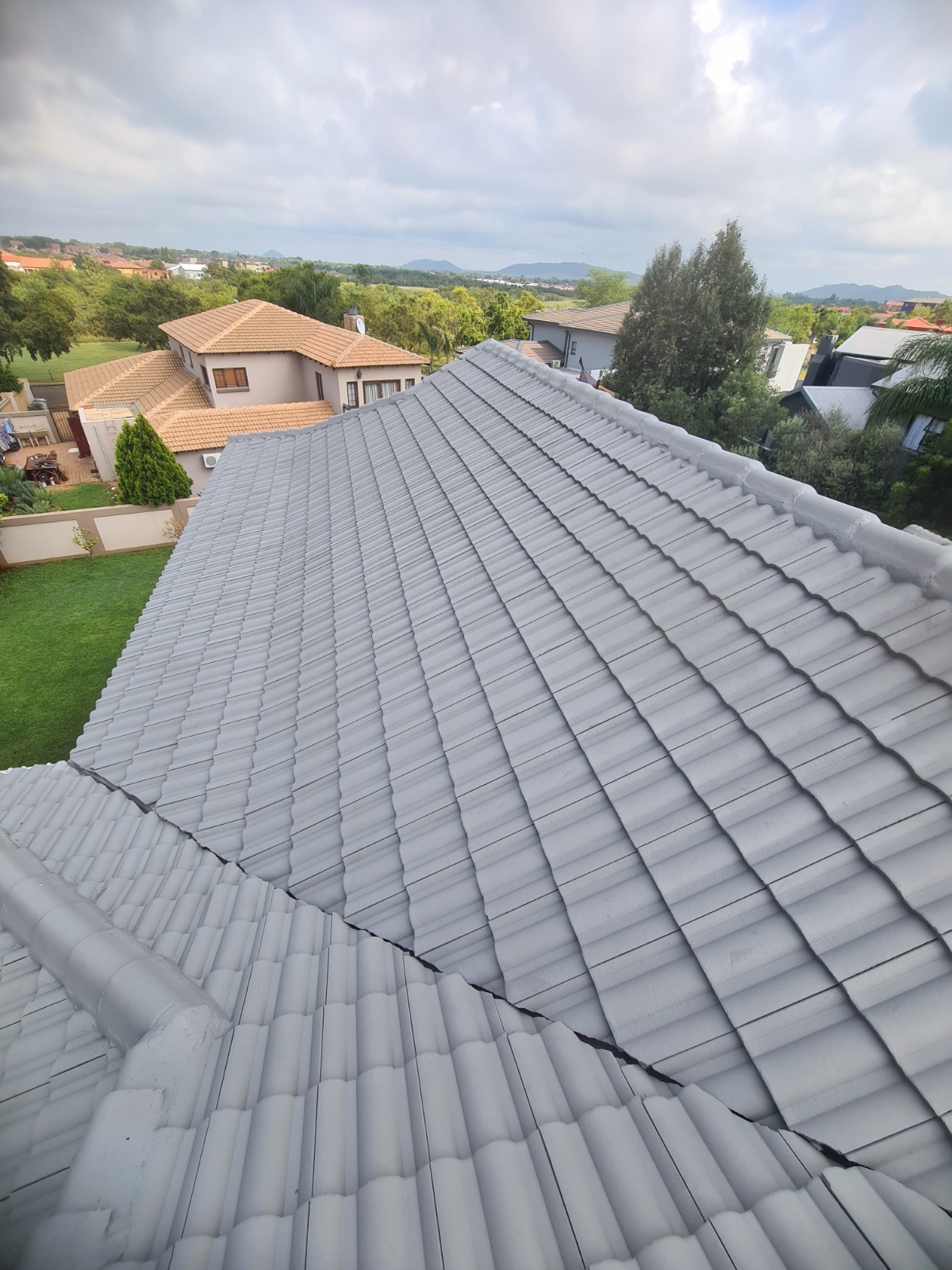 Grey-coated tile roof in Pretoria